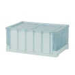 【HOUSE 好室喵】透明果凍折疊箱 21L-2入(側面透明、可堆疊、收納箱)