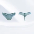 【Swear 思薇爾】珍珠花頌系列M-XL蕾絲低腰丁字褲(水氧綠)