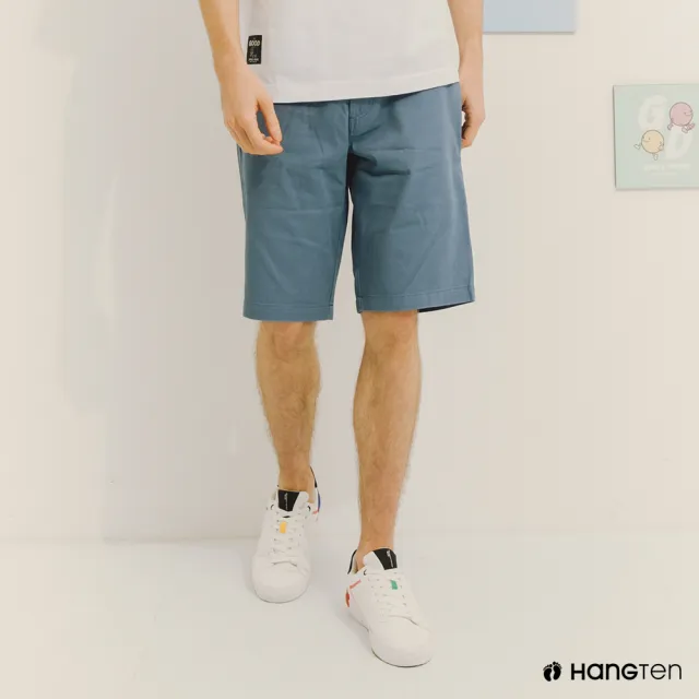 【Hang Ten】男裝-REGULAR FIT經典短褲(淺藍)