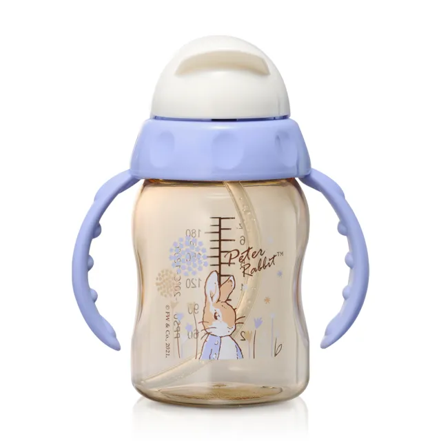 【奇哥官方旗艦】比得兔滑蓋學習杯/喝水杯/吸管杯 180ml