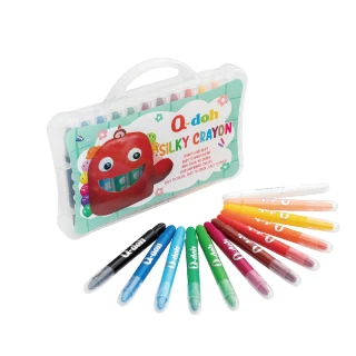 【Q-doh】手提式可水洗絲滑蠟筆Silky Crayon(12色)