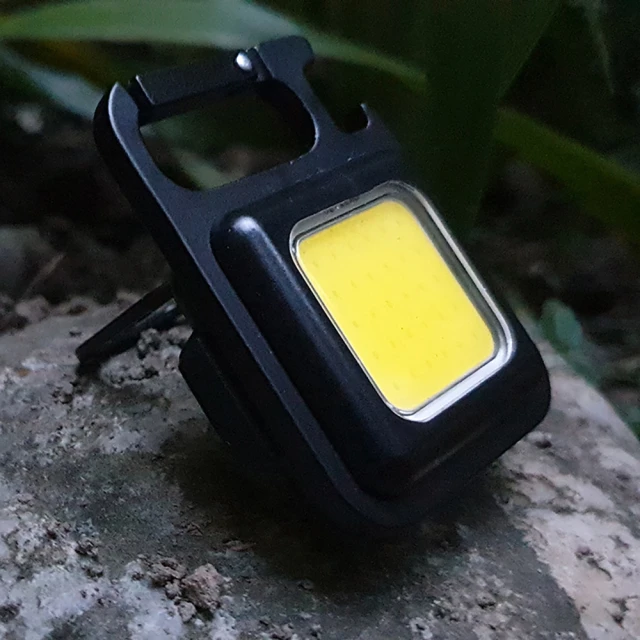 【E.B. MADE】登山露營戶外/EDC 多功能迷你COB 600流明極亮口袋式照明燈EDC露營慢跑自行車燈鑰匙圈掛扣