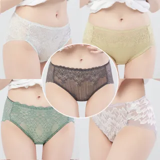 【Swear 思薇爾】Panty小褲系列M-XXL全蕾絲中腰三角女內褲(灰綠色)