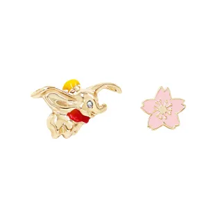 【Lotin 羅婷】2020櫻花季-櫻花小飛象 針式耳環(迪士尼、飾品、項鍊、櫻花季、針式耳環)