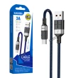【KAKUSIGA】USB to Type-C 1.2M 3A抗彎折超級快充線 鋁合金傳輸充電線