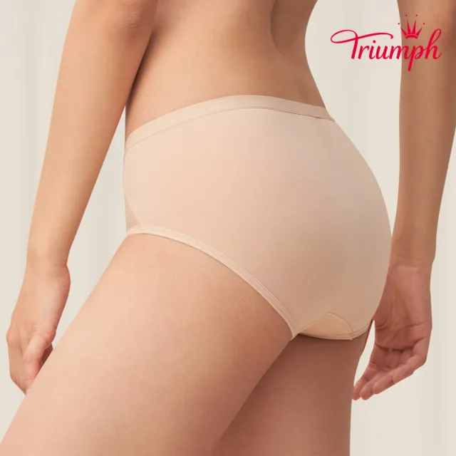 【Triumph 黛安芬】自在零著感系列基本款 中腰平口內褲 M-EL(知性裸)