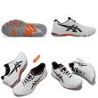 【asics 亞瑟士】排球鞋 Netburner Ballistic FF 2 男鞋 白 黑 橘 羽球 室內運動鞋 亞瑟膠(1051A041101)