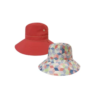 【Mountneer 山林】透氣抗UV雙面帽-橘紅和藍橘-11H30-47(防曬帽/機能帽/遮陽帽/休閒帽)