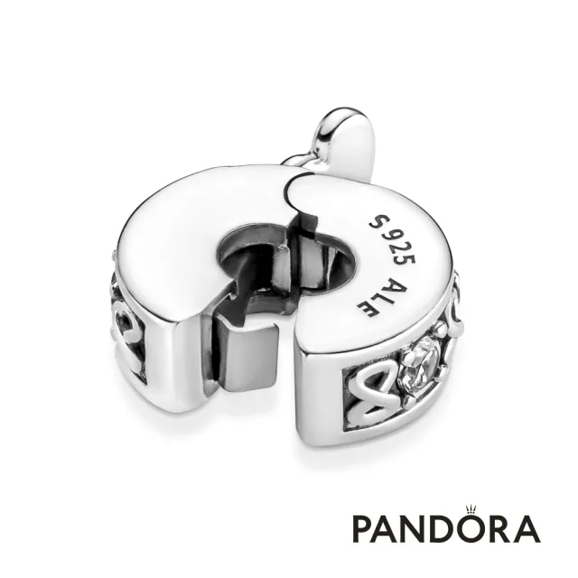 【Pandora官方直營】永恆親情密鑲寶石固定釦