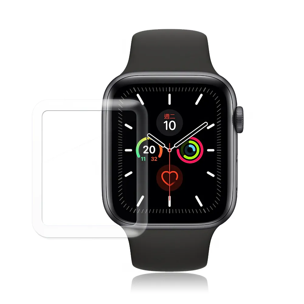 【GLA】Apple Watch Series SE/6/5/4 40mm 全膠曲面滿版疏水玻璃貼