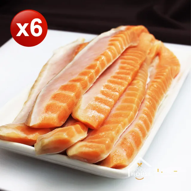 【無敵好食】新鮮鮭魚肚條 x6盒(300g/盒)