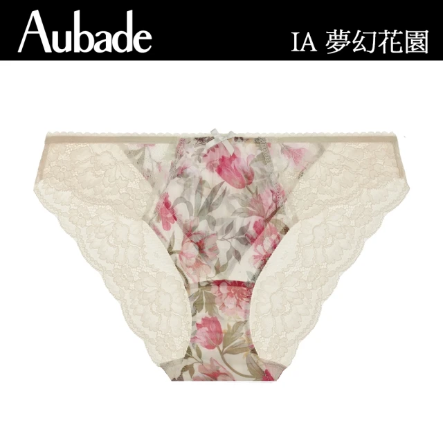 【Aubade】夢幻花園蕾絲三角褲-IA(牙白)