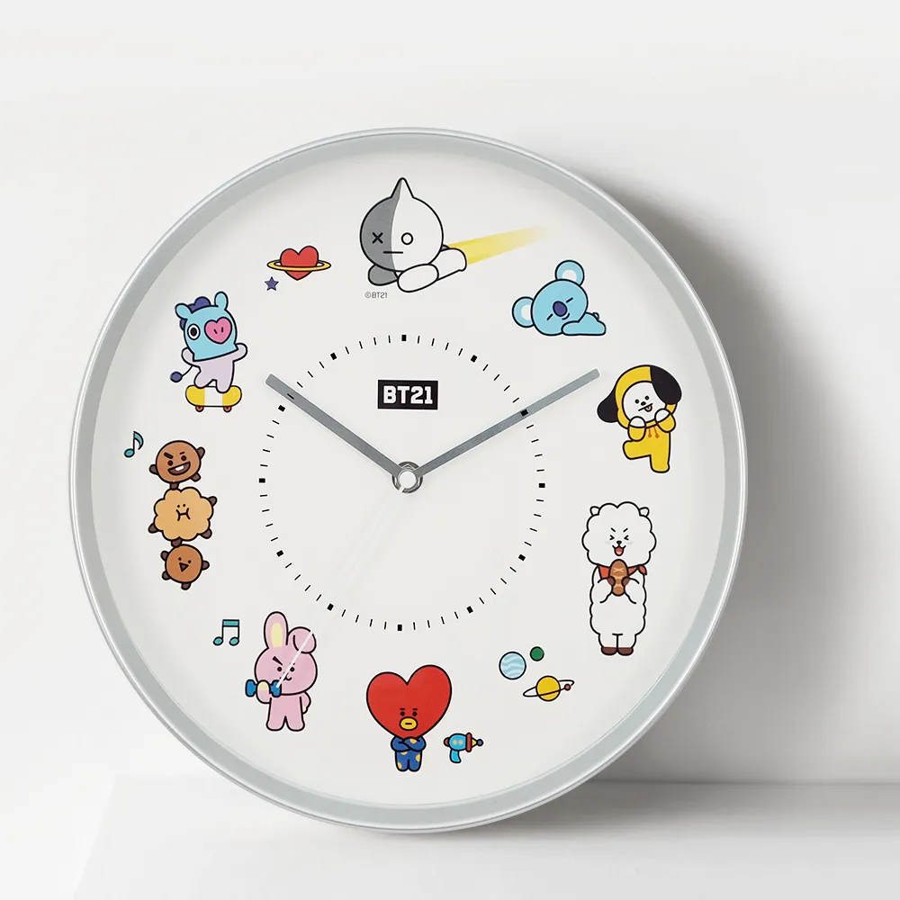 【CarryPlus】BT21質感簡約掛鐘(LINE FRIENDS 官方授權)