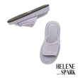 【HELENE SPARK】率性舒適 LOGO 燙字厚底拖鞋(紫)