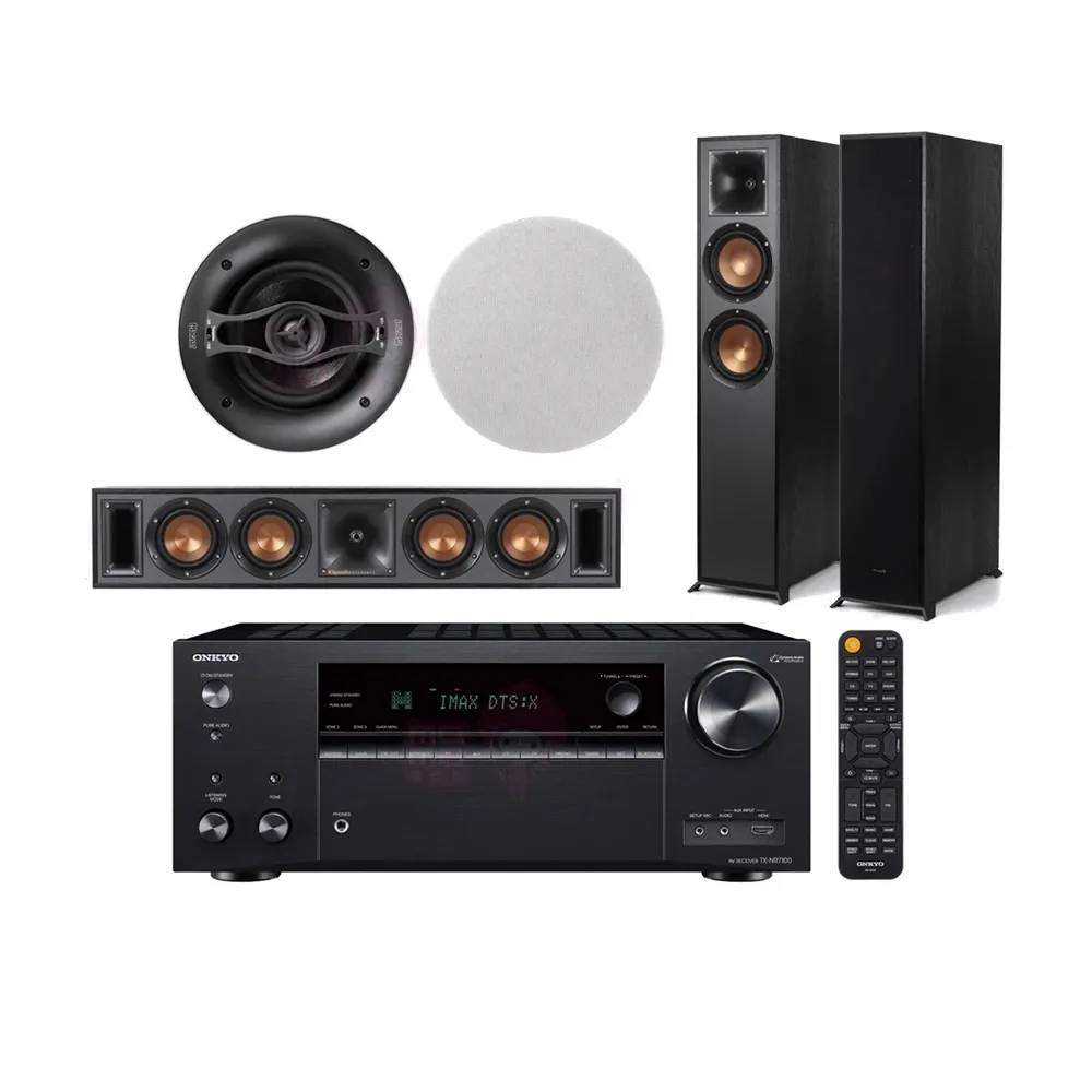 【ONKYO】TX-NR7100+R-625FA+R-34C+ICQ62(9.2聲道擴大機+落地喇叭+中置+一對 嵌入式)