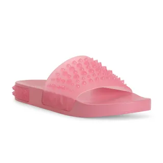 【STEVE MADDEN】SORRENTO 造型矽膠果凍平底拖鞋(桃紅色)