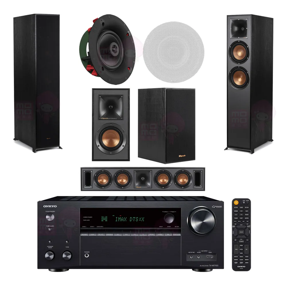 【ONKYO】TX-NR7100+R-625FA+R-34C+R-41M+CS-16CII(9.2聲道擴大機+主喇叭+中置+環繞+一對 嵌入式)