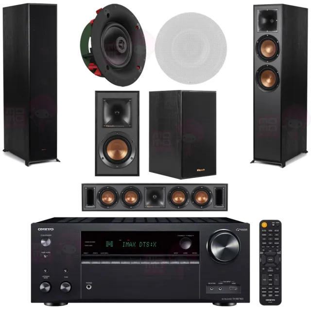 【ONKYO】TX-NR7100+R-625FA+R-34C+R-41M+CS-16CII(9.2聲道擴大機+主喇叭+中置+環繞+一對 嵌入式)