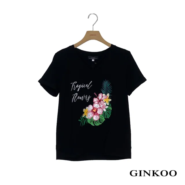 【GINKOO 俊克】扶桑花夏日T-shirt