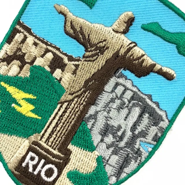 【A-ONE 匯旺】巴西 里約 熱內盧耶穌背面 Patch熨斗刺繡徽章 胸章 立體繡貼 裝飾貼 繡(NO.409)