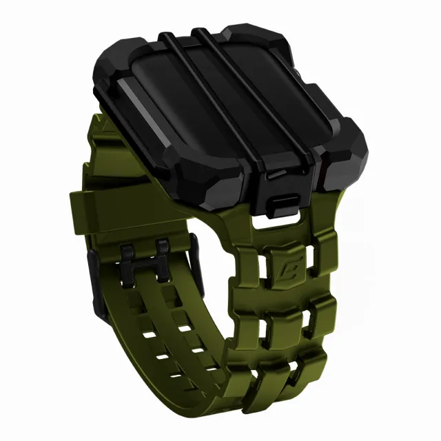 【Element Case】Special Ops Apple Watch 7 45mm 特種行動一體型防摔殼錶帶 - 軍綠/黑色
