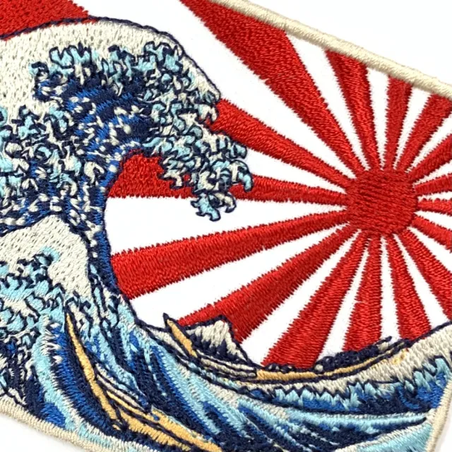 A-ONE 匯旺】神奈川沖浪裏旭日旗日本浮世繪刺繡海軍PATCH 刺繡布章貼布布標(NO.364) - momo購物網- 好評推薦-2024年12月