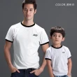 【WINCEYS】親子系列-撞色拼接棉質短袖T恤/休閒上衣(親子裝)