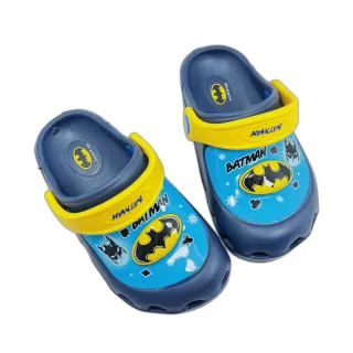 【樂樂童鞋】台灣製蝙蝠俠電燈布希鞋(台灣製 男童鞋 涼鞋 拖鞋 MIT 布希鞋)