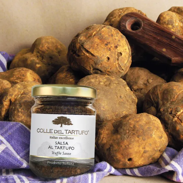 【Colle del Tartufo 柯爾德】黑松露菇菇醬180g+黑松露鹽100g(義大利私廚配方-一匙變廚神)