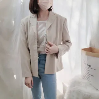 【BBHONEY】韓系修身單排扣西裝外套(網美必備款)