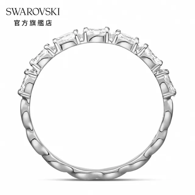 【SWAROVSKI 官方直營】Vittore Marquise 精緻百搭鍍白金色戒指 交換禮物