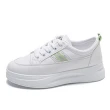 【Taroko】復古小白鞋簡約線條厚底休閒鞋(3色可選)