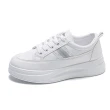 【Taroko】復古小白鞋簡約線條厚底休閒鞋(3色可選)