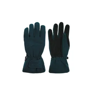 【Mountneer 山林】Primaloft防水彈性手套-藍綠-12G03-84(機車手套/保暖手套/防曬手套/觸屏手套)
