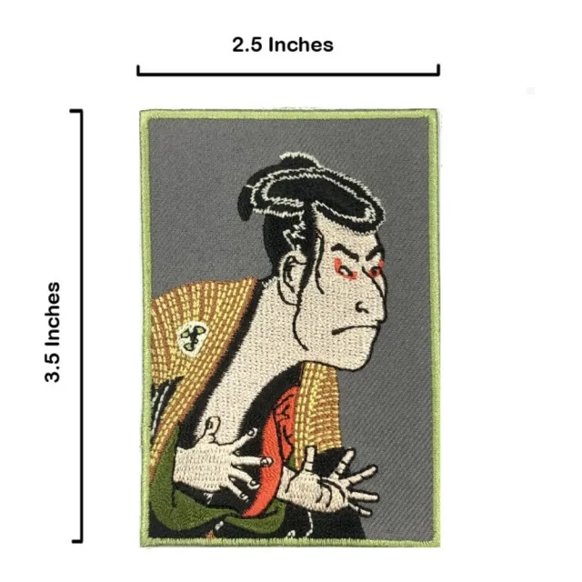【A-ONE 匯旺】三代目大谷鬼次的奴江戶兵衛 日本浮世繪刺繡 刺繡貼布 電繡貼 背膠補丁 地標刺(NO.370)