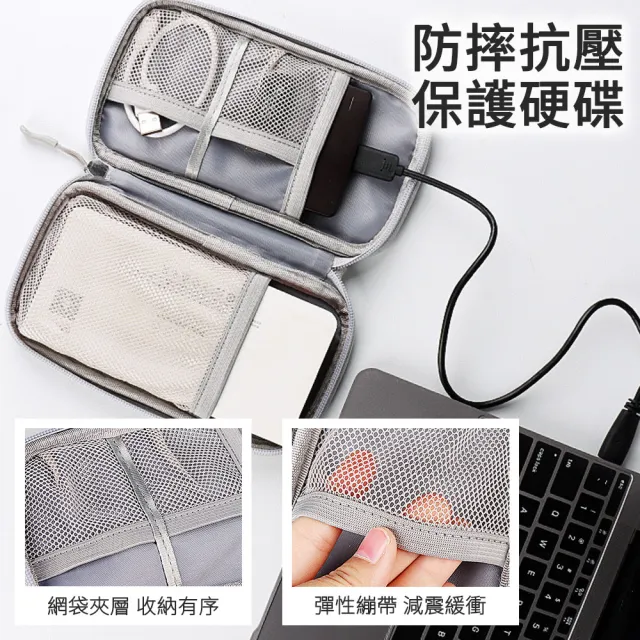 【聆翔】多功能3C硬碟收納包(工具收納包 螺絲工具組收納 工具 收納 防撞 防水 防震 配件收納 旅行收納包)