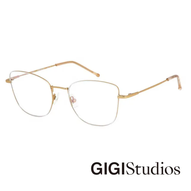 【GIGI Studios】塞爾瑪貓眼鈦金光學眼鏡(白 - SILMA-8087/5)