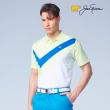 【Jack Nicklaus 金熊】GOLF男款彈性剪接吸濕排汗高爾夫球衫/POLO衫(綠色)