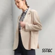 【SST&C 最後55折】粉米色翻領造型休閒西裝外套8162204004