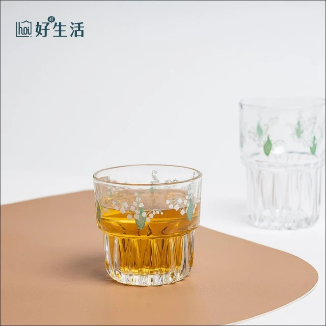 【hoi! 好好生活】小清新玻璃冷水杯240ml 鈴蘭花(多款可選)