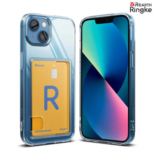 【Ringke】iPhone 13 / 13 Pro / 13 Pro Max Fusion Card 卡片收納防撞手機保護殼 透明(Rearth)