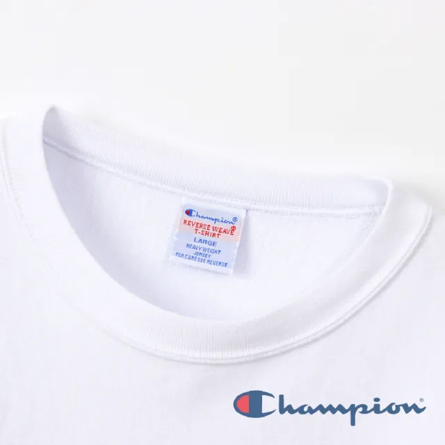 【Champion】官方直營-RW拼色長袖Tee-9.4oz-男(白色)