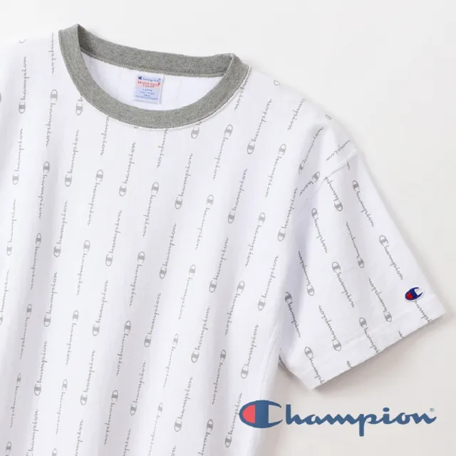 【Champion】官方直營-RW滿版Logo短袖Tee-9.4oz-男(白色)