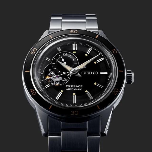 【SEIKO 精工】Presage系列 Style60’s 復古風 開芯機械腕錶 禮物推薦 畢業禮物(SSA425J1/4R39-00Z0D)