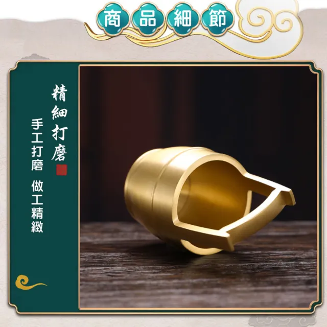 【古藝坊】一桶金復古銅聚寶盆(高約8cm)