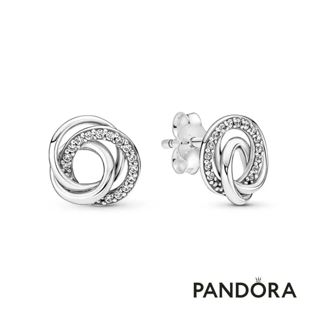 【Pandora官方直營】永恆親情圓環針式耳環