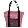 【SANRIO 三麗鷗】Hello Kitty網眼布多功能手提袋(2入-紅、粉各1個)