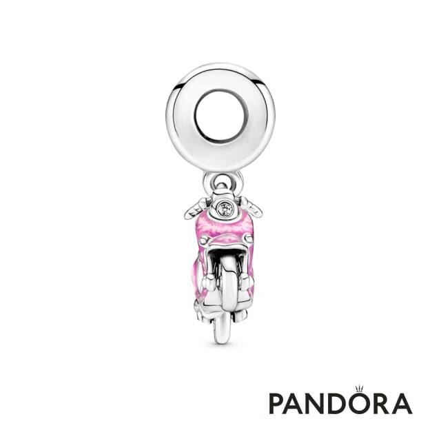 【Pandora官方直營】粉紅摩托車吊飾