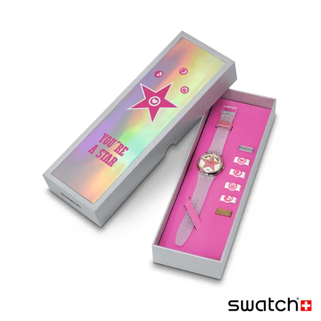 【SWATCH】Gent 原創系列手錶STAR MOM 母親節限定錶 星光大道 瑞士錶 錶(34mm)