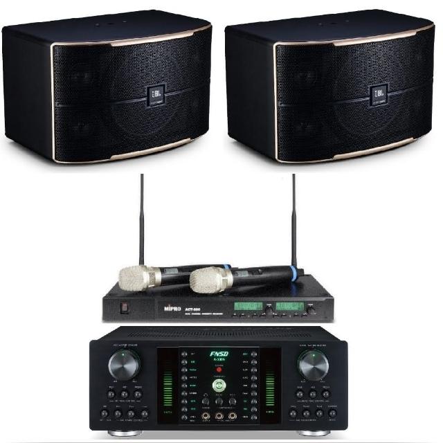 【FNSD旗艦級卡啦OK組合】數位卡拉OK擴大機+無線麥克風+進口唱歌喇叭(A-300N+ACT-880+JBL Pasion 10)